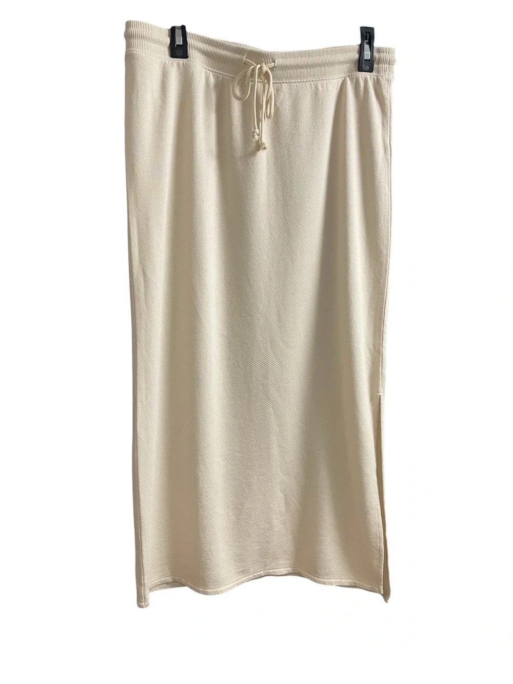 UNIVERSAL THREAD GOODS Co. MAXI SKIRT PULL-ON DRAWSTRING WOMEN CREAM SIZE MEDIUM